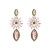 occidental style fashion exaggerating Alloy embed colorful diamond geometry earrings woman fully-jewelled temper