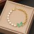 original  fashion Pearl necklace  personality enamel butterfly pendant  temperament stainless steel