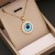   personality eyes pendant  bronze embed zircon necklace  fashion