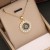   personality eyes pendant  bronze embed zircon necklace  fashion