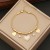  fashion Pearl love necklace  temperament stainless steel clavicle chain I