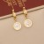 occidental style  fashion square zircon necklace  temperament stainless steel clavicle chain  I