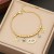   square eyes necklace  fashion turquoise stainless steel clavicle chain  zircon