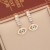   square eyes necklace  fashion turquoise stainless steel clavicle chain  zircon