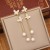 occidental style  fashion butterfly necklace  personality Pearl  temperament stainless steel clavicle chain