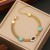 personality stainless steel bracelet  turquoise eyes  temperament butterfly