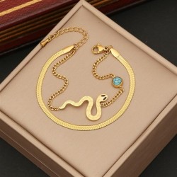personality snake bracelet  temperament stainless steel I snake chain