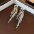 elegant Pearl crystal diamond tassel silver earrings personality Korea fashion temperame