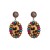 occidental style creative exaggerating leather earrings print turquoise Earring Bohemia fashion trend earring
