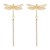E occidental style wind personality insect Earring   temperament brief earring hollow diamond claw chain earrings