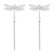 E occidental style wind personality insect Earring   temperament brief earring hollow diamond claw chain earrings