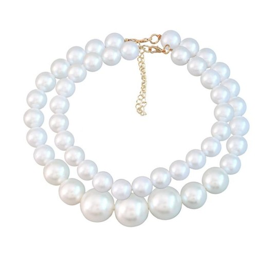 necklace imitate Pearl necklace occidental style trend set two
