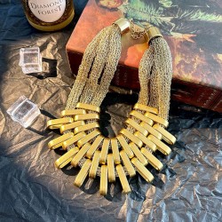 retro sweater chain occidental style super big exaggerating Alloy necklace wom..