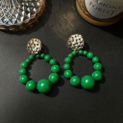  trendins wind  fashion geometry Round beads earrings earring resin high Earri..
