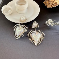 occidental style exaggerating trend personality Acrylic love earrings woman  o..