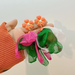 occidental styleins wind original exaggerating enamel flowers tassel earrings ..