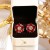 silver Rhinestone mosaic flowers ear stud  medium retro high earring samll personality Earring