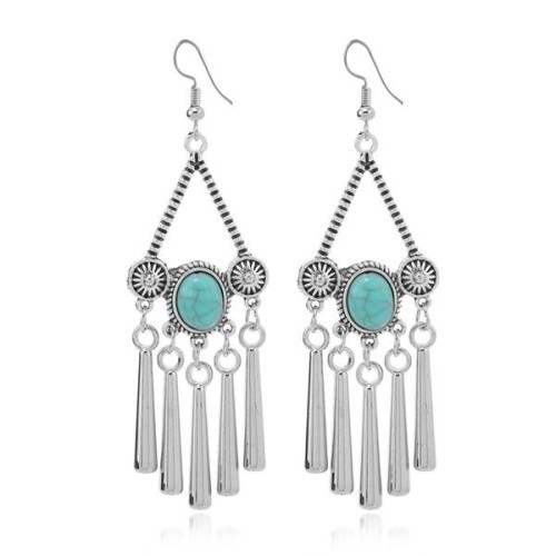retro ethnic style all-Purpose earrings  fashion Bohemia tassel ear stud occidental style long style personalit
