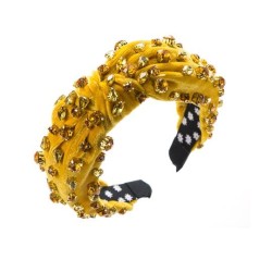  Headband occidental style fashion exaggerating velvet diamond Headband person..