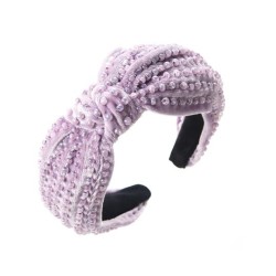  Headband  Korean styleins wind velvet Cloth pure handmade beads Headband widt..