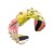  Headband occidental style velvet candy colors Cloth width diamond Pearl