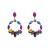 occidental style fashion geometry Round exaggerating Alloy color glass diamond fully-jewelled personality woman