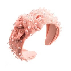  Headband Korean style crystal handmade Headband woman brief retro Cloth bow