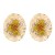 geometry Oval diamond ear studza earringsins wind fashion atmospheric elegant trend Street Snap