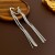  Metal long style tassel earring Korea fashion elegant temperament high earrings woman