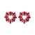 occidental style Alloy diamond Rhinestone Metal sun flower heart-shaped earrings woman love fashion brief Ea