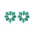occidental style Alloy diamond Rhinestone Metal sun flower heart-shaped earrings woman love fashion brief Ea