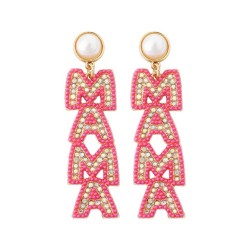 occidental style personality exaggerating creative Alloy diamond Word earrings