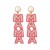 occidental style personality exaggerating creative Alloy diamond Word earrings