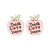 occidental style sweet Alloy enamel Word apple earrings fresh lovely colorful diamond fruits ear stud Earring wo
