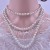 occidental style fashion beads chain mixed color glass imitate Pearl long necklace long multilayer sweater c