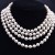 occidental style fashion beads chain mixed color glass imitate Pearl long necklace long multilayer sweater c