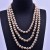 occidental style fashion beads chain mixed color glass imitate Pearl long necklace long multilayer sweater c
