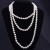 occidental style fashion beads chain mixed color glass imitate Pearl long necklace long multilayer sweater c