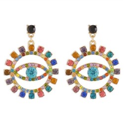 E occidental style wind exaggerating eyes Alloy earrings   fully-jewelled pers..
