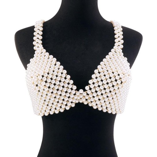 occidental style fashion Sling Pearl  exaggerating personality handmade chain