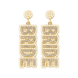  occidental style Alloy diamond earrings WordRIDE bride wedding Earring woman