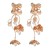 spring flowers earrings Alloy embed Pearl Earring woman occidental style exaggerating Metal earring