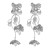 spring flowers earrings Alloy embed Pearl Earring woman occidental style exaggerating Metal earring
