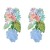 spring occidental style earrings flowers Earring woman resin flowers leaves elegant temperament ear stud