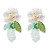 spring occidental style earrings flowers Earring woman resin flowers leaves elegant temperament ear stud