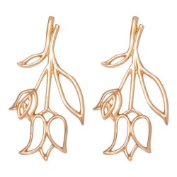 fashion brief flowers flowers hollow earrings woman tulip Alloy ear stud wind