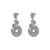 occidental style zircon personality temperament hollow watch-face geometry leaves woman earring