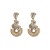 occidental style zircon personality temperament hollow watch-face geometry leaves woman earring