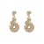 occidental style zircon personality temperament hollow watch-face geometry leaves woman earring