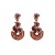 occidental style zircon personality temperament hollow watch-face geometry leaves woman earring